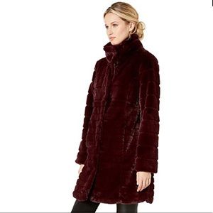 VIA SPIGA | Vegan Fur Wine Coat